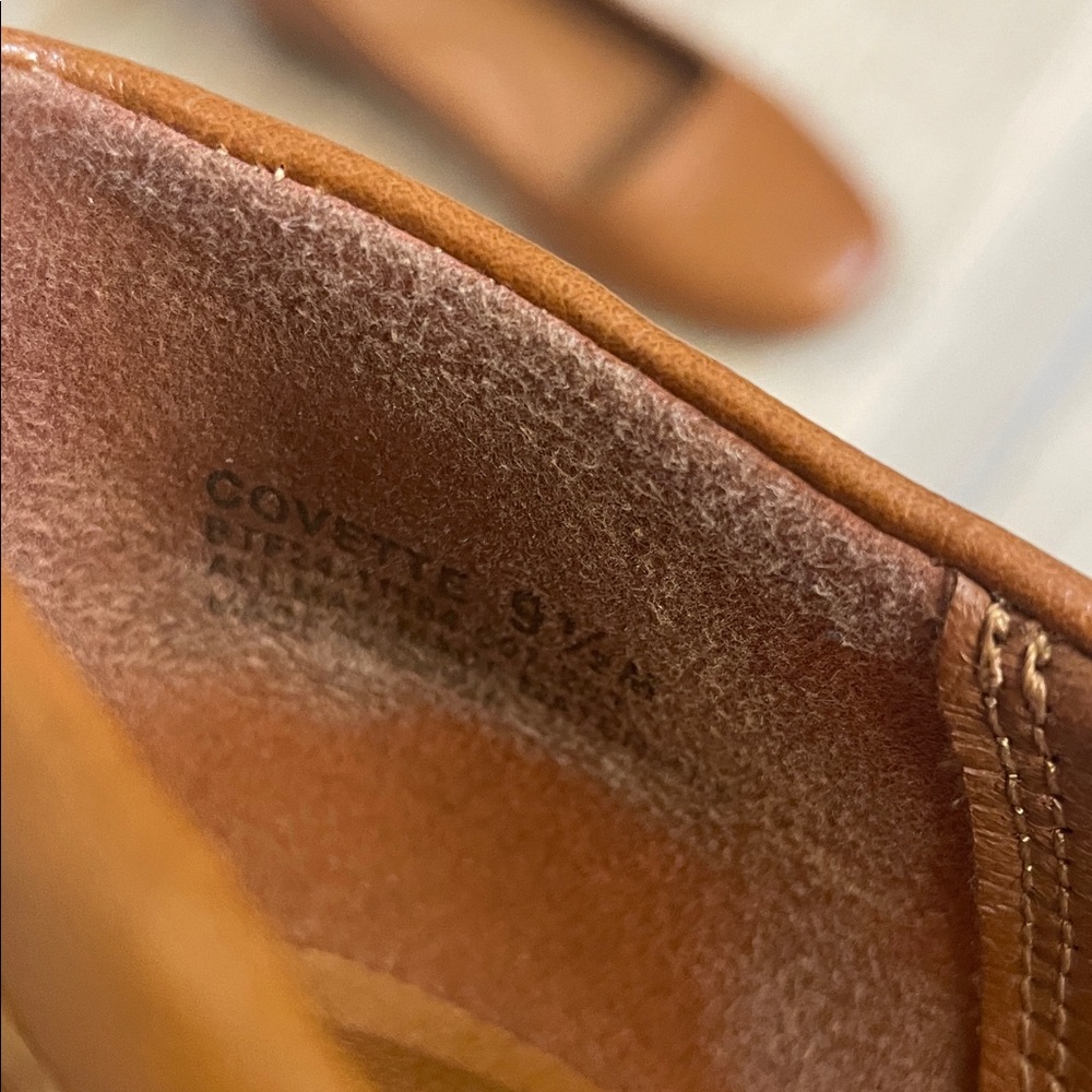 BareTraps UEC Sz 9.5 “Covette” Leather Round-Toe wedged in Cognac - Picture 8 of 9